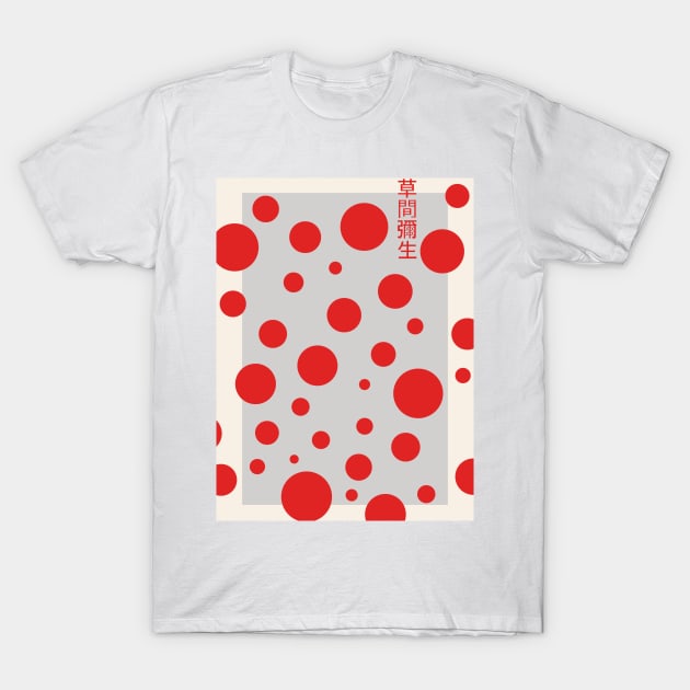 Yayoi Kusama Red Dots T-Shirt by VanillaArt